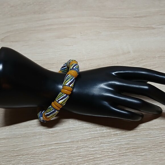 Hand Crafted Chunky Stretchy Resin Beaded Bracelet Fashion Jewelry #41 - Picture 9 of 14